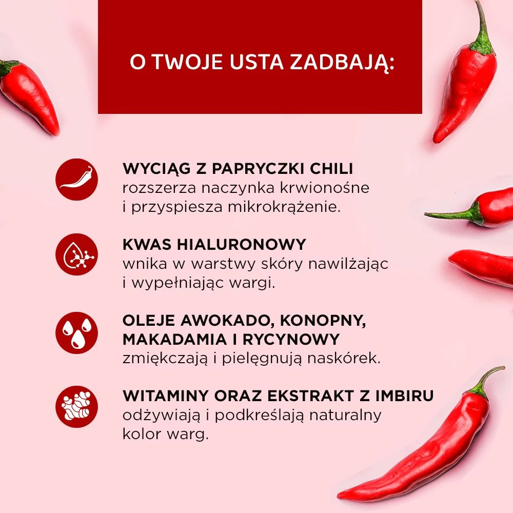 Błyszczyk powiększający usta z kwasem hialuronowym chili - Image 5