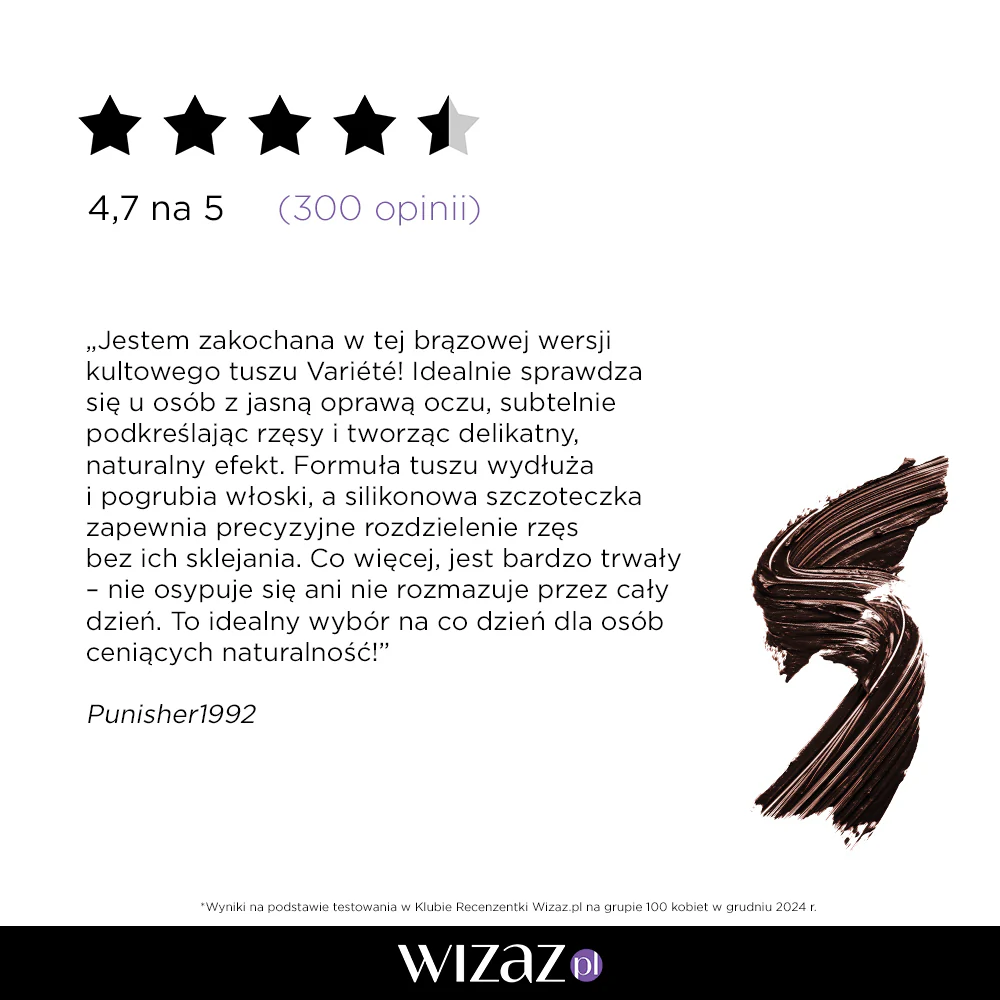 Tusz do rzęs zwiększający objętość i wydłużający, brązowy - Image 7