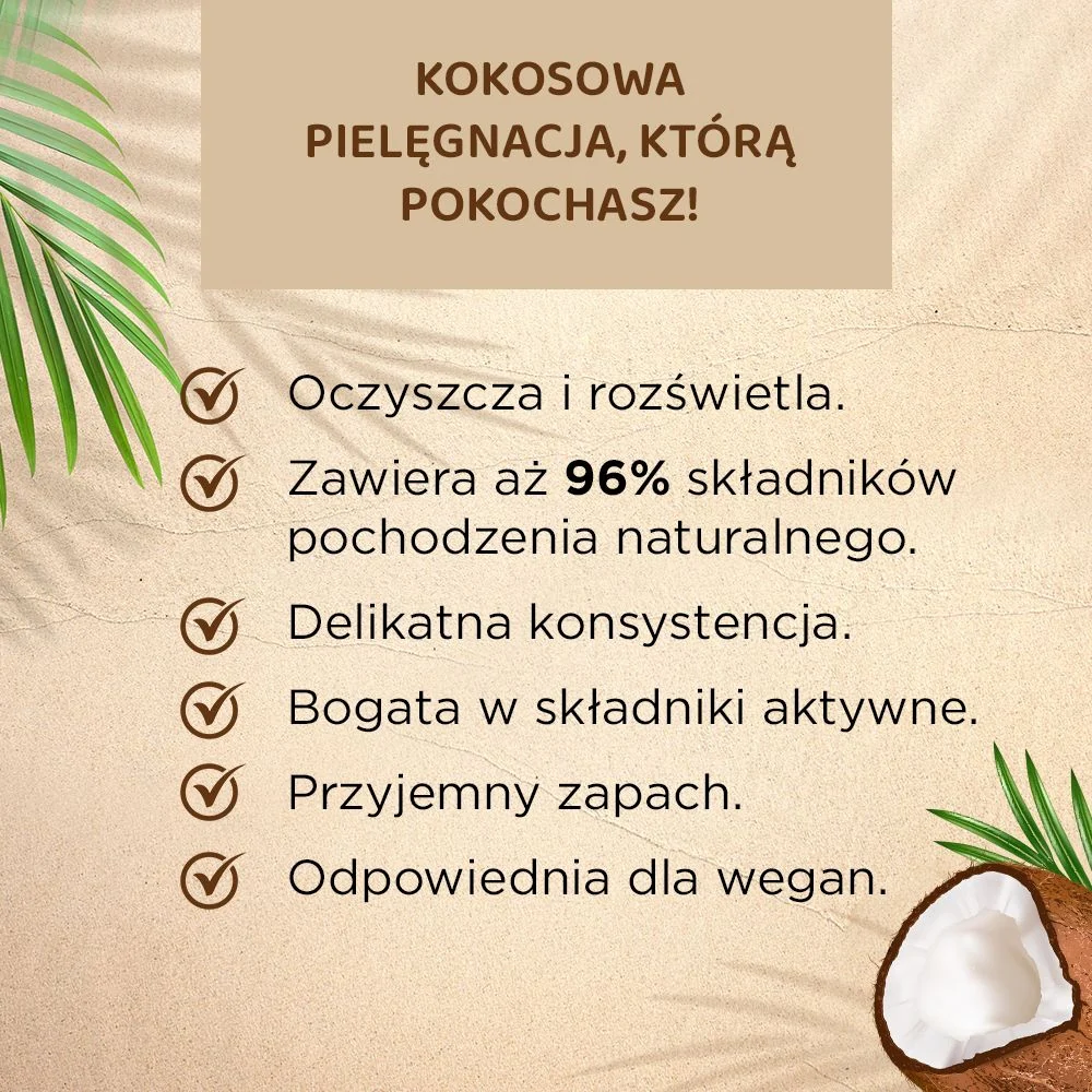 Delikatna kokosowa pianka do mycia twarzy - Image 3