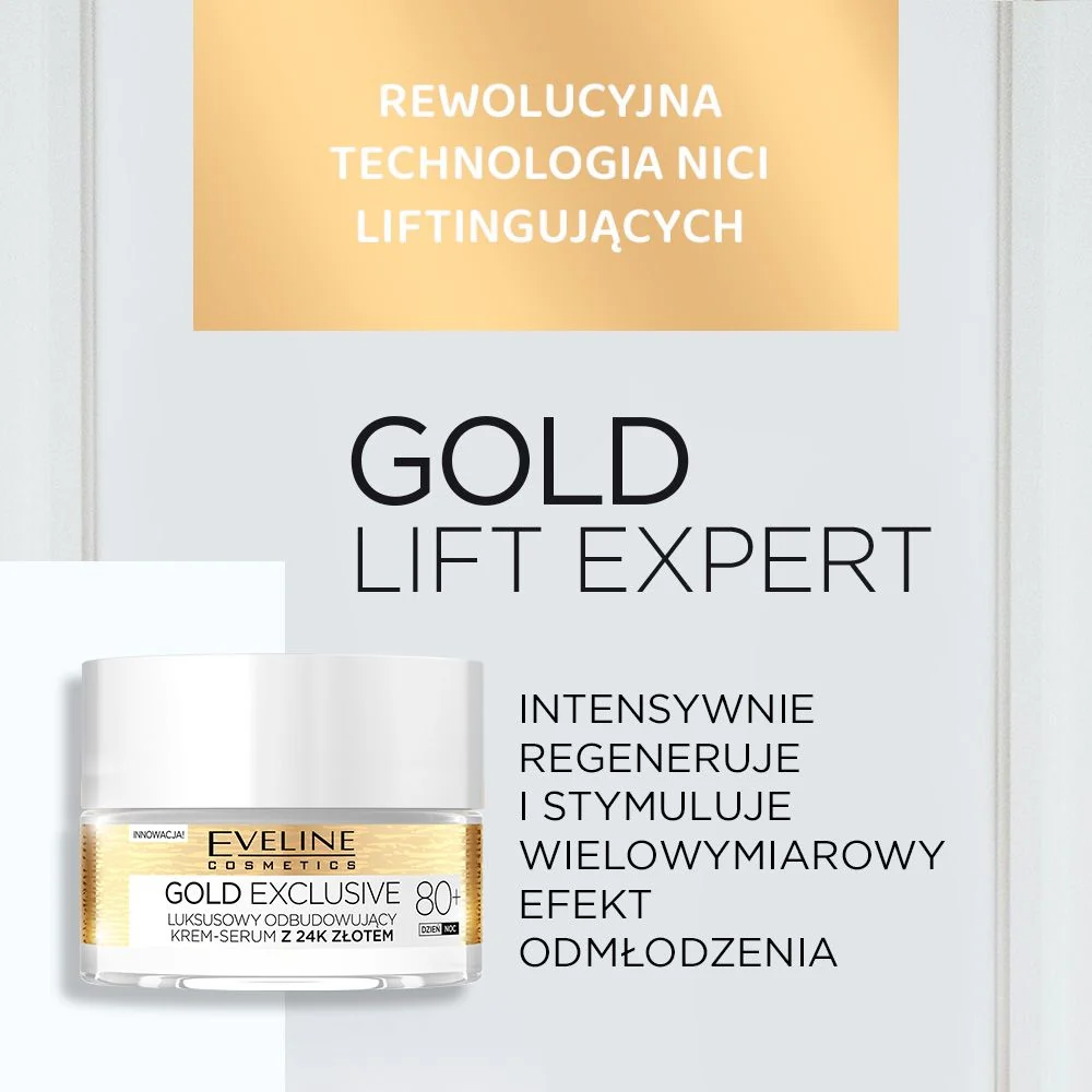 Gold exclusive 80+ luksusowy odbudowujący krem-serum z 24k złotem - Image 3