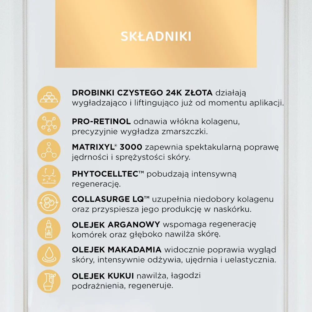 Luksusowy multi-odżywczy krem-serum z 24k złotem 50+ - Image 4