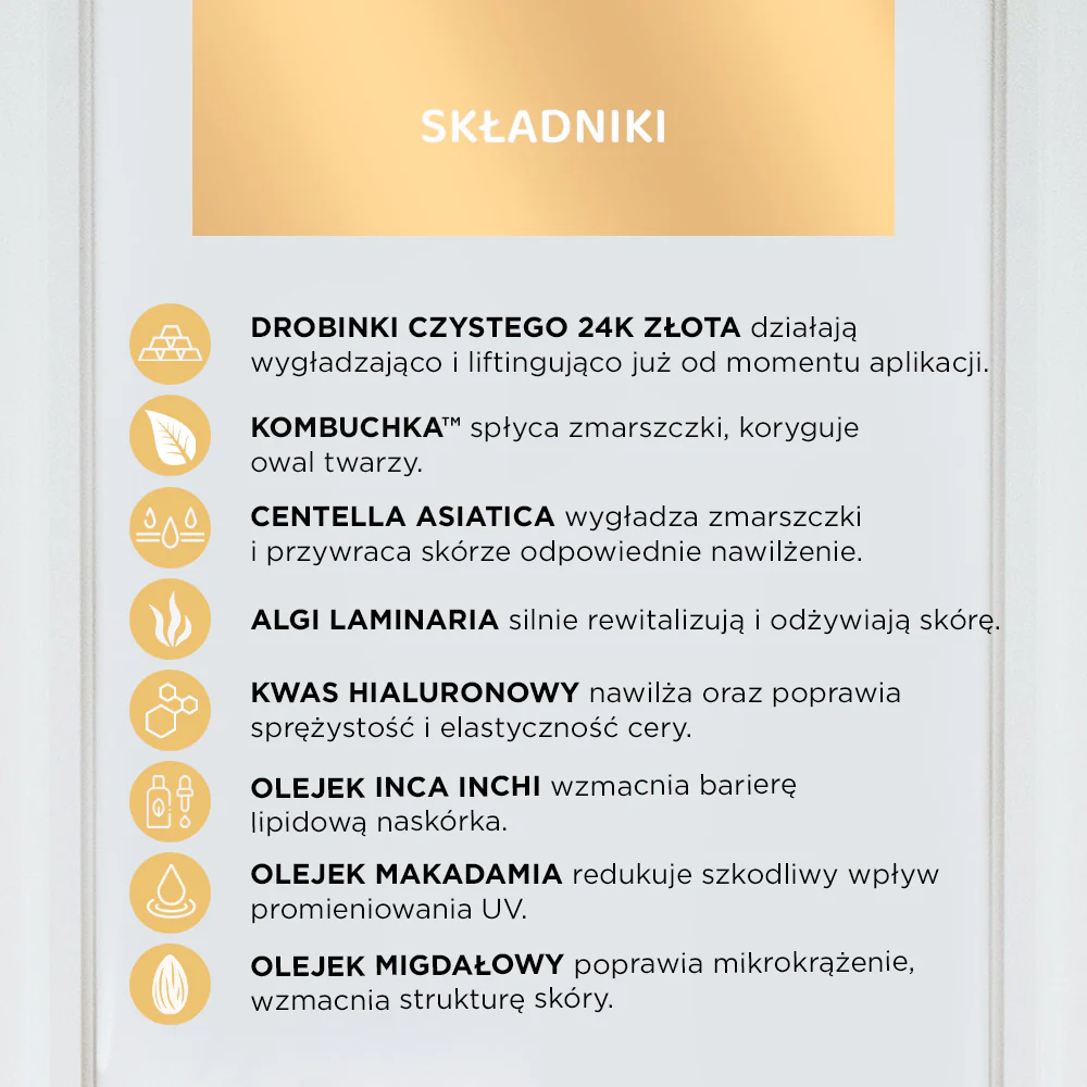 Luksusowy ujędrniający krem-serum z 24k złotem 40+ - Image 4