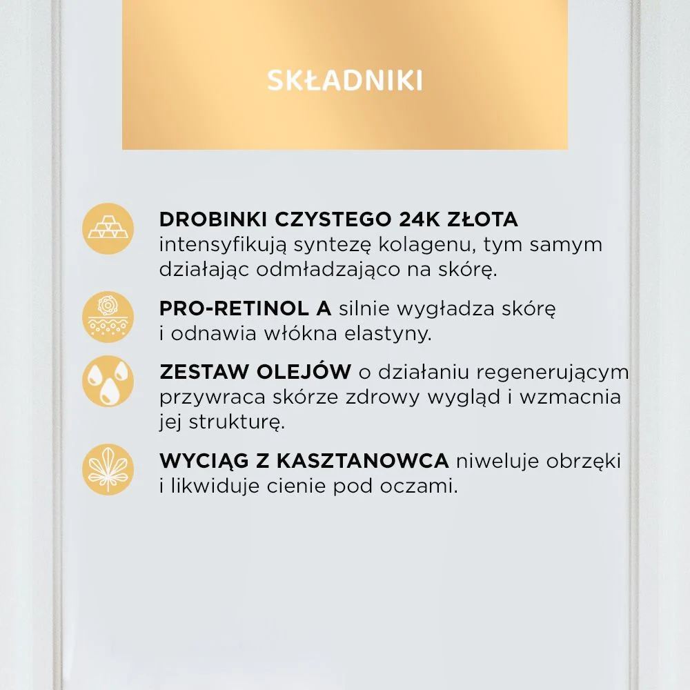 Luksusowy złoty krem napinający kontur oczu i ust 50+/70+ - Image 4