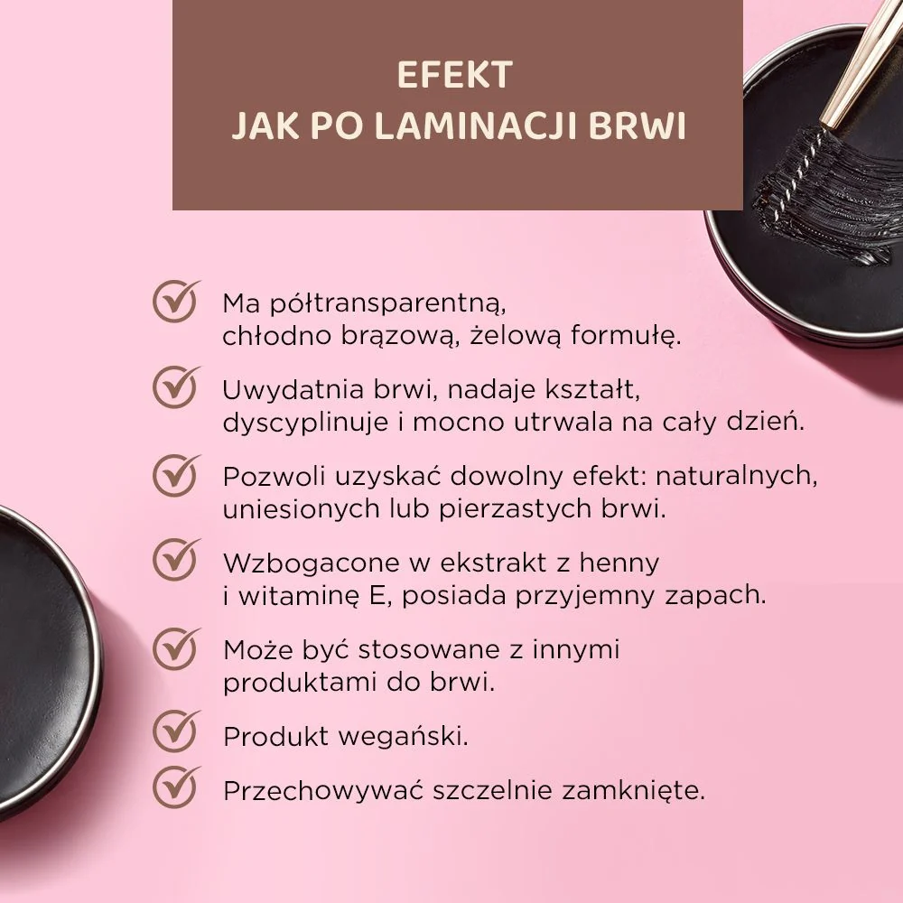 Mydło do stylizacji brwi, brązowe - Image 3