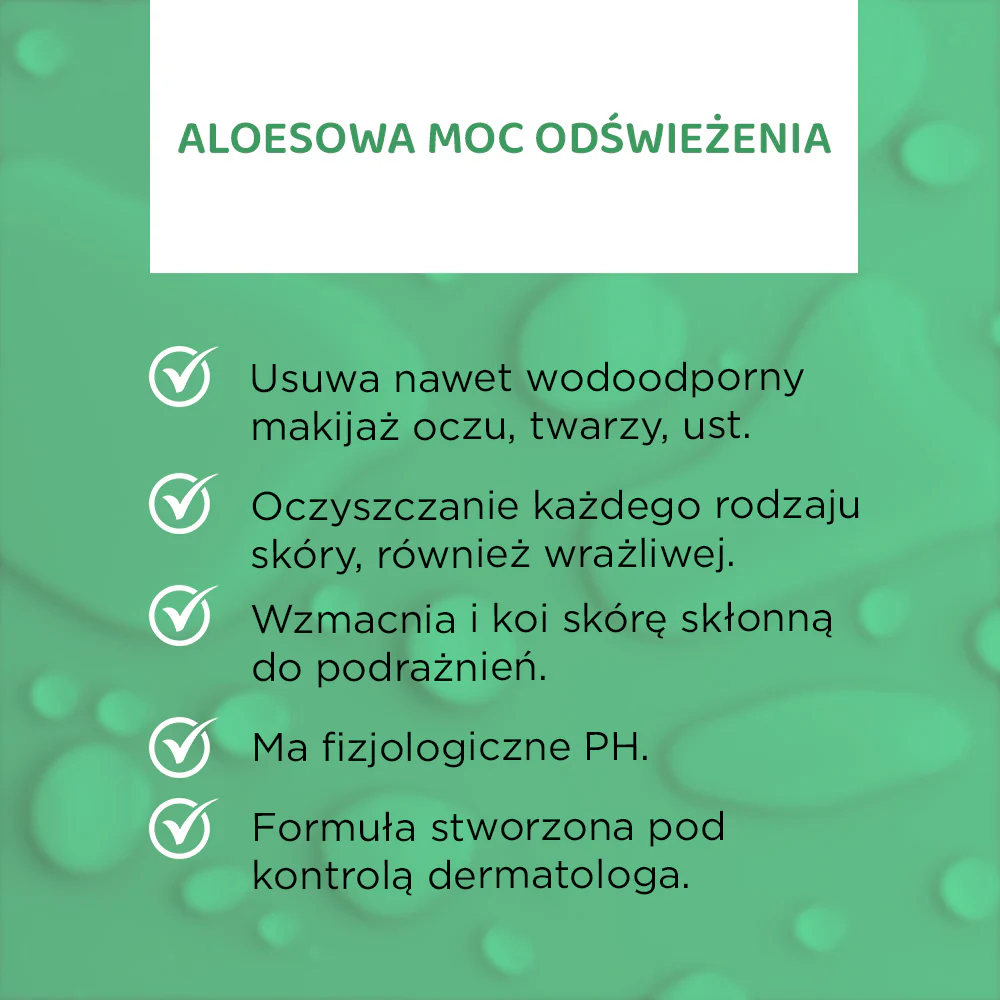 Odświeżająco-łagodzący aloesowy płyn micelarny 3w1 - Image 3