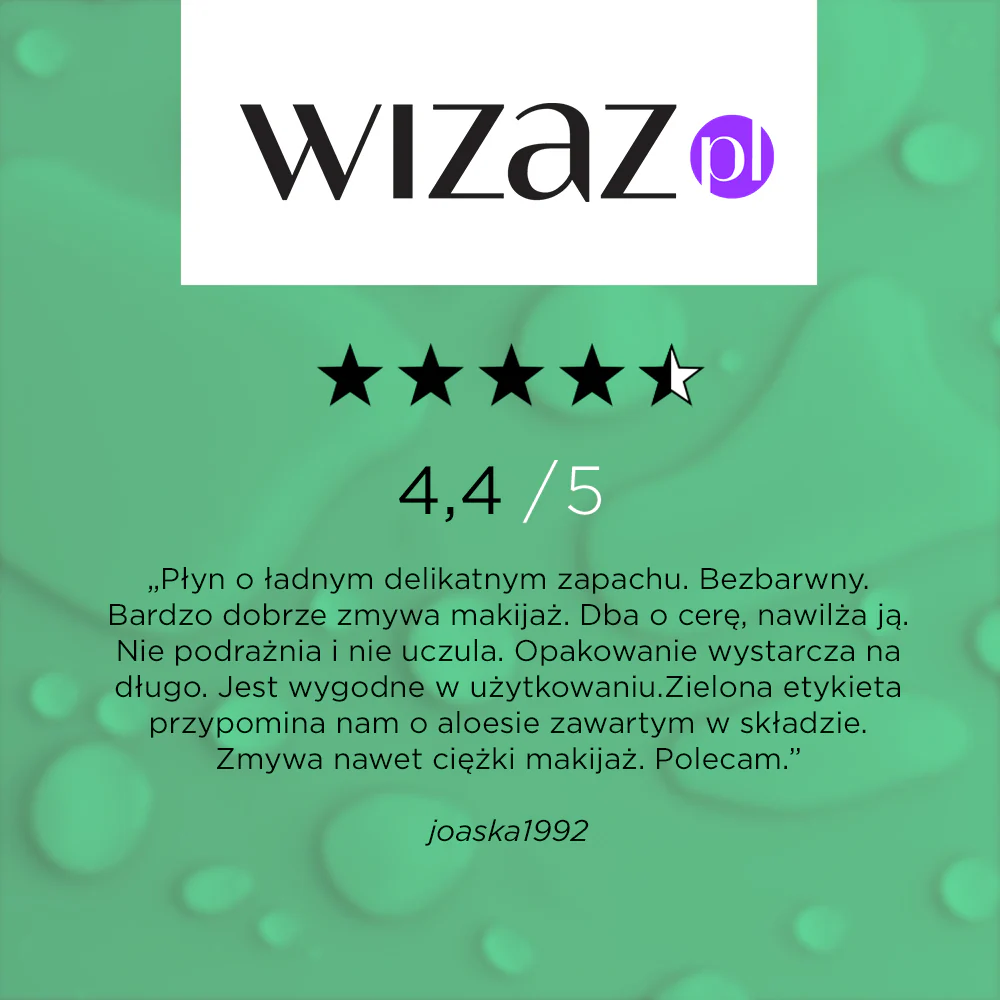Odświeżająco-łagodzący aloesowy płyn micelarny 3w1 - Image 5